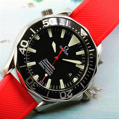 omega seamaster red second hand|omega seamaster price chart.